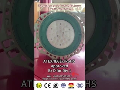 نور بالا LED ضد انفجار Ex d 180lm/w برای منطقه خطرناک 1 IP66 WF2