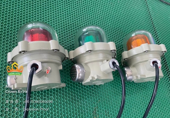 چراغ های هشدار ضد انفجار با گواهینامه ATEX 150 دقیقه فلش ولتاژ فرکانس 220VAC 50HZ 24VDC