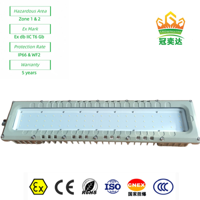 نور خطی ضد آب ATEX IEC IP66 WF2 با آلومینیوم صنعتی روشنایی دریایی LED 90-295V 100Watt