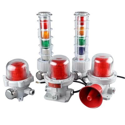 مقاومت قوی 220VAC 50HZ 120-180db چراغ های هشدار ضد انفجار برای محیط گاز انفجاری IIA IIB IIC