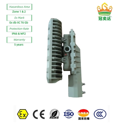 ATEX درجه ExProof چراغ های LED خیابان WF2 IP66 CREE برای منطقه 1 میدان نفت / دریایی 180lm / w 295≤V