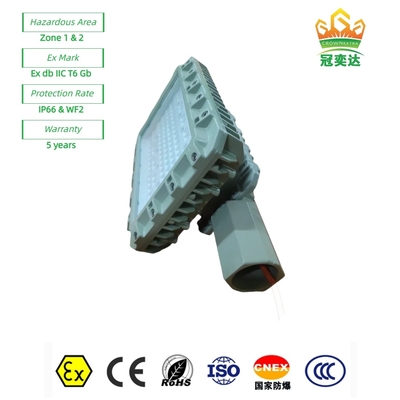 ATEX درجه ExProof چراغ های LED خیابان WF2 IP66 CREE برای منطقه 1 میدان نفت / دریایی 180lm / w 295≤V