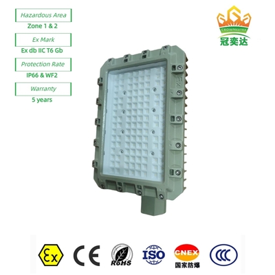 ATEX درجه ExProof چراغ های LED خیابان WF2 IP66 CREE برای منطقه 1 میدان نفت / دریایی 180lm / w 295≤V