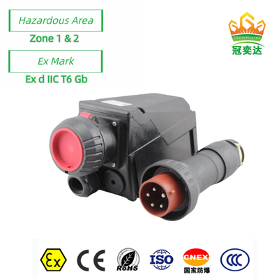 ATEX پلاگین و سوکت ضد انفجار 16A 32A 63A 3 پین برای پردازش شیمیایی نفت و گاز