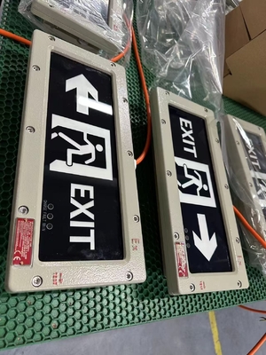 چراغ خروجی ضد انفجار ولتاژ بالا. چراغ علامت اضطراری OEM 90-300VAC/24VDC/36VDC. ATEX IECEx تایید شده.