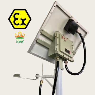 چراغ خورشیدی ضد انفجار آتکس IECEx تایید شده WF2 IP66 100 وات 140lm