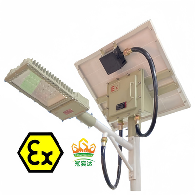 ATEX IECEx ضد انفجار خورشیدی LED نورپردازی خیابان ضد شعله آلومینیوم درجه دریایی