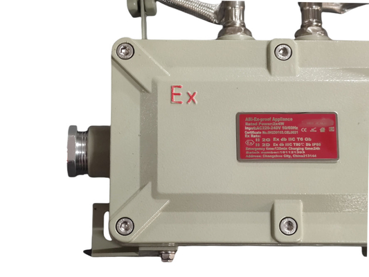 نصب سقف ATEX Ex D IIB چاه شیشه ای چراغ اضطراری شارژ سریع 2 * 3w