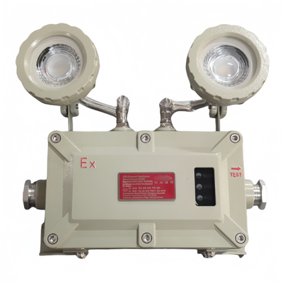 نصب سقف ATEX Ex D IIB چاه شیشه ای چراغ اضطراری شارژ سریع 2 * 3w