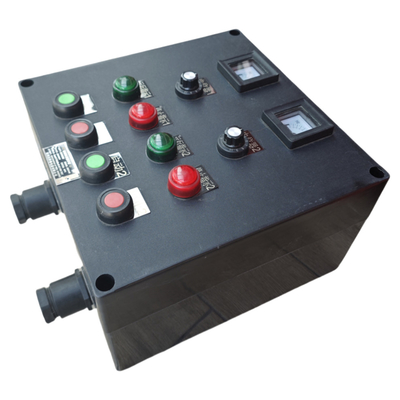 ایستگاه کنترل ضد انفجار 220 ولت ATEX تایید شده GRP ضد خوردگی IP66 WF2 نصب عمودی آویزان برای محیط خطرناک منطقه1 منطقه2