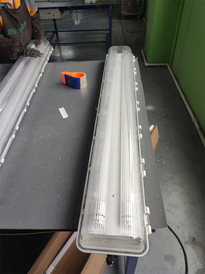 2*54W ضد انفجار نور فلورسنت ATEX IECEx گواهینامه ضد آب WF2 100lm / w نصب سقف کارایی نور برای منطقه 21 22 1 2