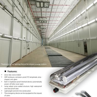 لامپ LED ضد انفجار T5 گواهینامه ATEX لوله 18W و 36W ، IP66 ضد آب برای نفت و گاز و مواد شیمیایی