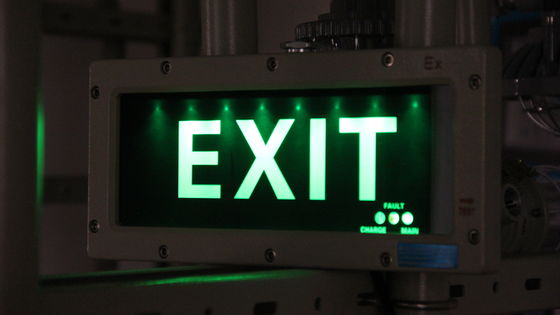 چراغ هشدار اضطراری ضد آب آلومینیوم IP66 ضد انفجار LED CE ATEX 3W چراغ علامت خروج ضد انفجار LED