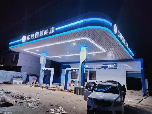 ATEX 18 * 18 اینچ شکل مربع نور ضد انفجار 100w 130lm / w چراغ پمپ بنزین با پنج سال گارانتی