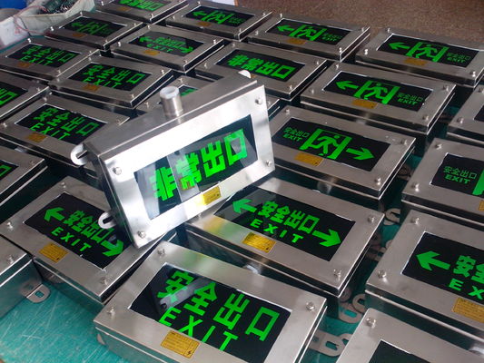 چراغ خروج اضطراری LED ضد انفجار با فروش داغ، علامت خروج ATEX IP66، چراغ خروج LED ضد انفجار برای Zone1 Zone 2