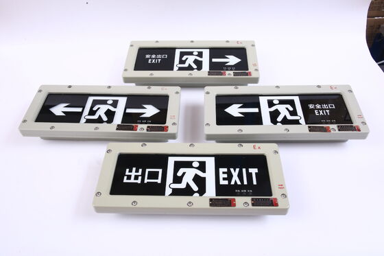 چراغ هشدار اضطراری ضد آب آلومینیوم IP66 ضد انفجار LED CE ATEX 3W چراغ علامت خروج ضد انفجار LED